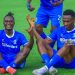 3SC players celebrate lone goal against CS Sfaxien at the MKO Abiola Stadium in CAF Confederation Cup encounter.