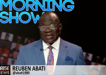 Dr. Reuben Abati on the ARISE TV Morning Show set