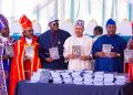 SGF, George Akume declaring open the Charismatic Bishops Conference in Abuja.