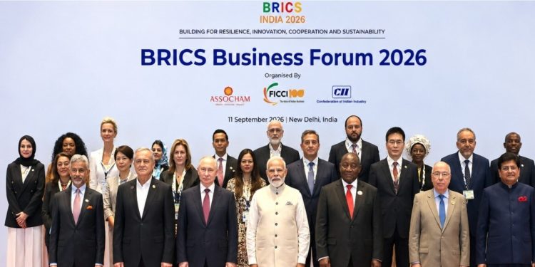 Participants at BRICS Economic Summit in India
