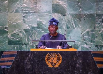 President Bola Tinubu addressing UNGA in 2023