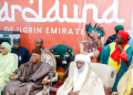 Vice President Kashim Shettima at the turbaning of Kwara State Governor AbdulRahman AbdulRazaq as the Sardauna of Ilorin Emirate in Ilorin, where he calls for political reconciliation and unity.