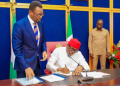 Rivers State Governor, Sir Siminalayi Fubara signs the 2026 State Appropriation Bill into law at the Government House in Port Harcourt, pledging to prioritize the welfare and development of residents.