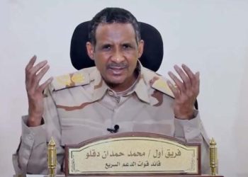 Lieutenant General Mohamed Hamdan Dagalo, commander of Sudan’s paramilitary Rapid Support Forces whose forces release journalists after months of detention in South Darfur