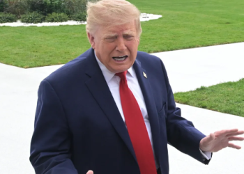 US President Donald Trump speaks to reporters outside the White House as Iran’s proposal to reopen the Strait of Hormuz within seven days faces rejection from Washington.
