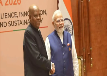 Indian Prime Minister Narendra Modi meets Nigerian Vice President Kashim Shettima on the sidelines of the 18th BRICS Summit in New Delhi, India, on September 13, 2026.