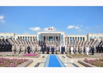 Egyptian President Abdel Fattah al-Sisi attends the graduation ceremony of the first batch of the Egyptian Military Academy and equivalent military colleges on October 17, 2026. Photo credit: Presidency of the Arab Republic of Egypt. Official Egyptian Presidency website⁠