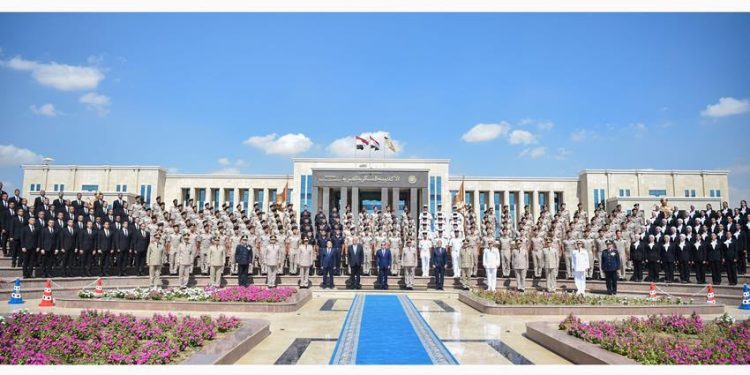 Egyptian President Abdel Fattah al-Sisi attends the graduation ceremony of the first batch of the Egyptian Military Academy and equivalent military colleges on October 17, 2026. Photo credit: Presidency of the Arab Republic of Egypt. Official Egyptian Presidency website⁠