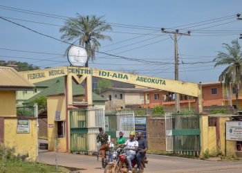 The entrance of the Federal Medical Centre, Idi-Aba, Abeokuta, where health workers have begun a 72-hour warning strike following the alleged stabbing of a medical laboratory scientist.