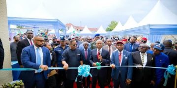 Governor Peter Mbah at the commissioning of Anchorage Pharmaceutical Industries Limited, a multi-billion-naira pharmaceutical facility in Enugu.