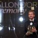 Harry Kane holds the Ballon d’Or trophy after winning the 2026 men’s award at the ceremony in London on October 26.