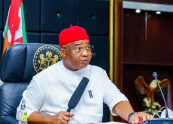 Imo State Governor Hope Uzodimma who has been sacked by the Federal High Court as APC Imo West senatorial candidate