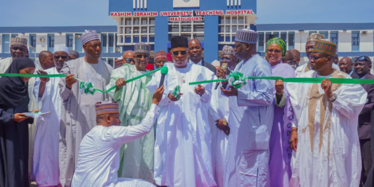 Vice President commissions new hospital and school in Borno, linking them to Tinubu’s reforms and Zulum’s dedication to strengthening healthcare and educatio