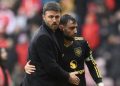 Manchester United head coach Michael Carrick and captain Bruno Fernandes, who reportedly held talks to resolve tensions following the club’s defeat to Bournemouth.