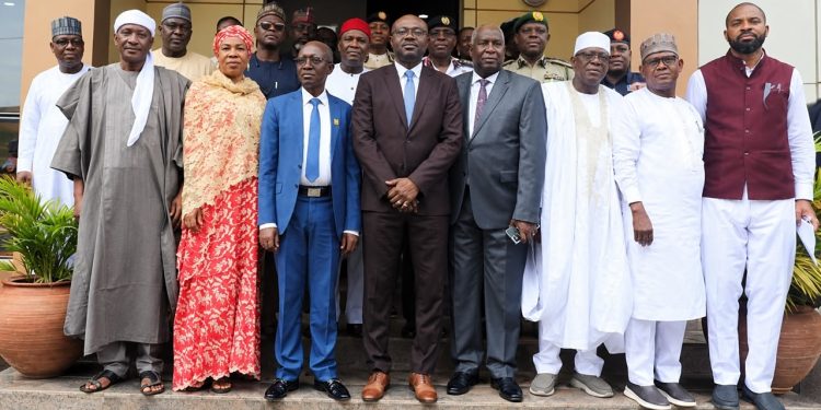 Members of the investigative committee appointed to probe the deaths of 37 suspected illegal miners in the custody of the NSCDC in Niger State.