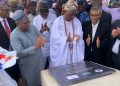 Olubadan, Oba Rasidi Ladoja and Officials perform the groundbreaking ceremony for a new mini-grid project aimed at improving electricity supply to five communities in Ibadan, Oyo State.