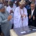 Olubadan, Oba Rasidi Ladoja and Officials perform the groundbreaking ceremony for a new mini-grid project aimed at improving electricity supply to five communities in Ibadan, Oyo State.