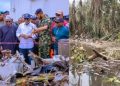Ondo State Governor Lucky Aiyedatiwa visits the Igbokoda air crash site following the Nigerian Air Force aircraft accident.