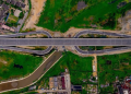 Ariel view of the Opebi-Mende link bridge