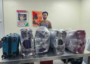 Philip Tunde, a 38-year-old businessman arrested by NDLEA operatives with 4.80kg of cocaine at Murtala Muhammed International Airport, Lagos.