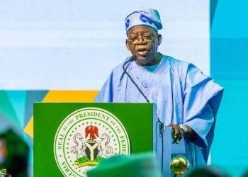 President Bola Tinubu speaks during the inauguration of the APC Presidential Campaign Council in Abuja.