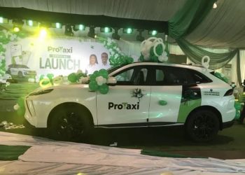 ProTaxi electric vehicle associated with PromiseLand Innovation’s e-hailing service launched in Abuja.