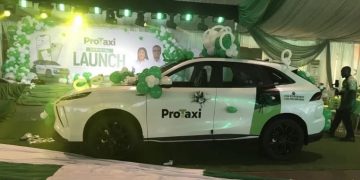 ProTaxi electric vehicle associated with PromiseLand Innovation’s e-hailing service launched in Abuja.