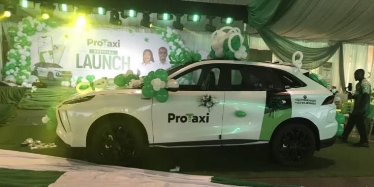 ProTaxi electric vehicle associated with PromiseLand Innovation’s e-hailing service launched in Abuja.