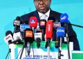 Prof Amupitan at INEC World Press Conference