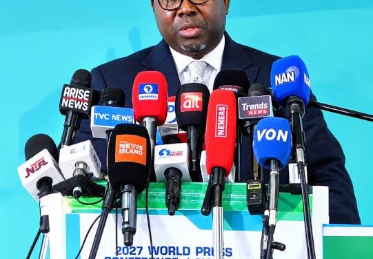 Prof Amupitan at INEC World Press Conference