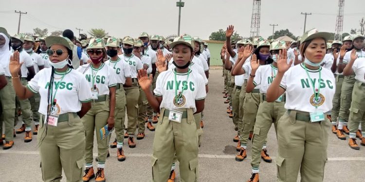 Prospective NYSC corps members at an orientation camp as police intensify efforts to rescue abducted corps members in Imo State.