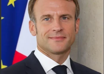 French President Emmanuel Macron as protests in France lead to the postponement of his planned October 28–29 visit to Nigeria.