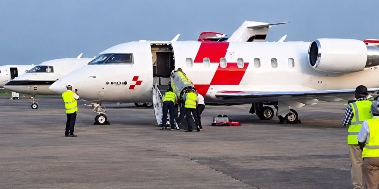 Air Ambulance on Monday evacuated Nigeria's Ebola patient from Abuja to Switzerland.