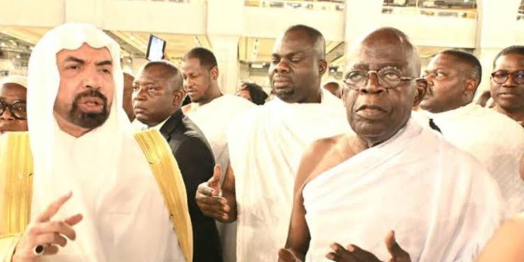 President Bola Tinubu has arrived Saudi Arabia to perform Umrah.