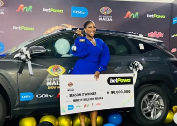 BBNaija Season 11 winner Temi Nkem receives her N90 million cash prize and brand-new SUV at the official prize presentation.