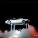 Tesla’s new Roadster sports car prototype displayed during its unveiling at a SpaceX testing facility in Texas.