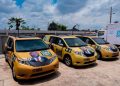 Three brand-new Sienna buses donated by D’Banj to Pelumi Olajengbesi for his 2027 House of Representatives campaign.