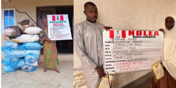 Three suspects linked to NDLEA drug seizures, including 85-year-old Grace Ehimeka, arrested in Edo State. (Photo credit: Punch News )