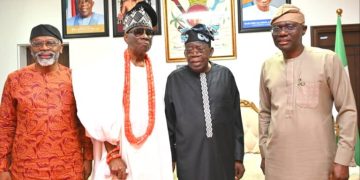 President Tinubu visited Oba of Lagos on Sunday