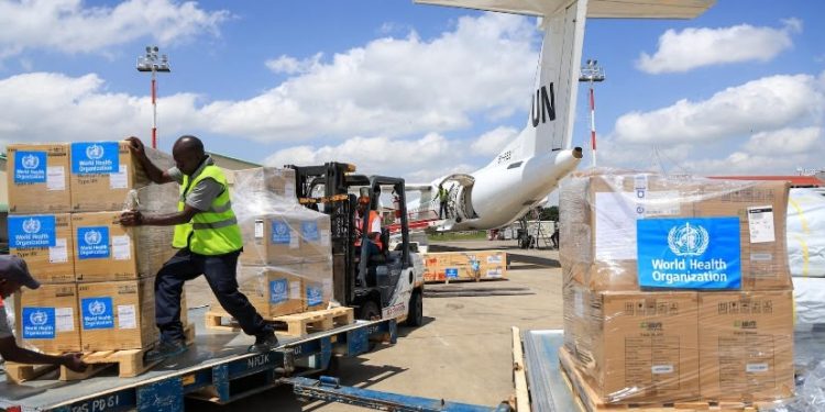 Medical supplies prepared for an emergency response to the Bundibugyo virus outbreak.
