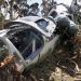 A military helicopter involved in the crash near the Naval Base in Igbokoda, Ondo State, as authorities confirm 32 deaths in the incident.
