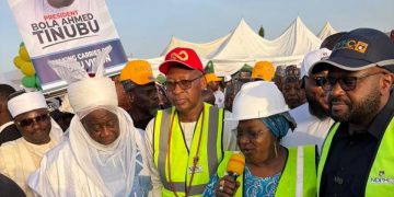 officials and community leaders at the flag-off ceremony for the Niger Delta Power Holding Company Limited (NDPHC) power project in the Rigasa community of Igabi Local Government Area, Kaduna State, which aims to end a 15-year blackout.