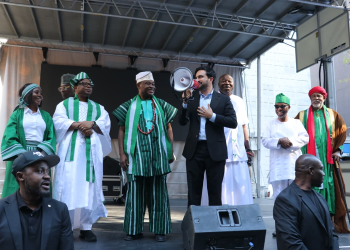 Nigerians celebrate Nigeria’s 66th Independence Day at a colourful carnival in New York.